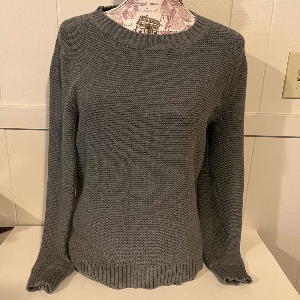 Womens J. Crew Mercantile Sweater Sz SM EUC Textured Gray EUC